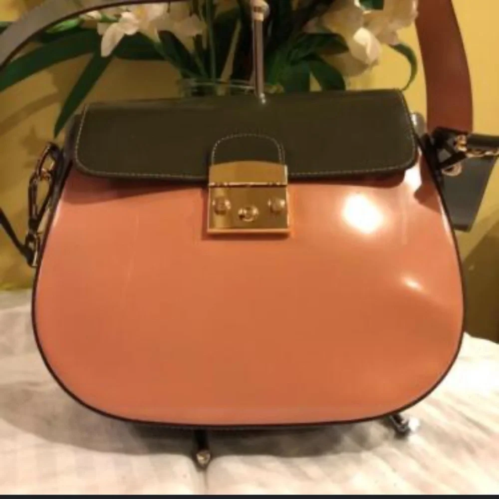 Stylish Pink and Brown Women's Bag